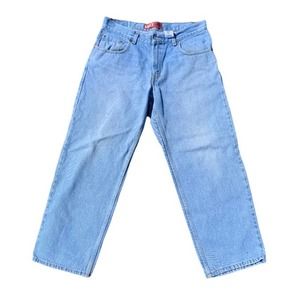 VTG 90s Levi 550 Orange Tab Relaxed Fit Husky Denim Blue Jeans Size 33/28